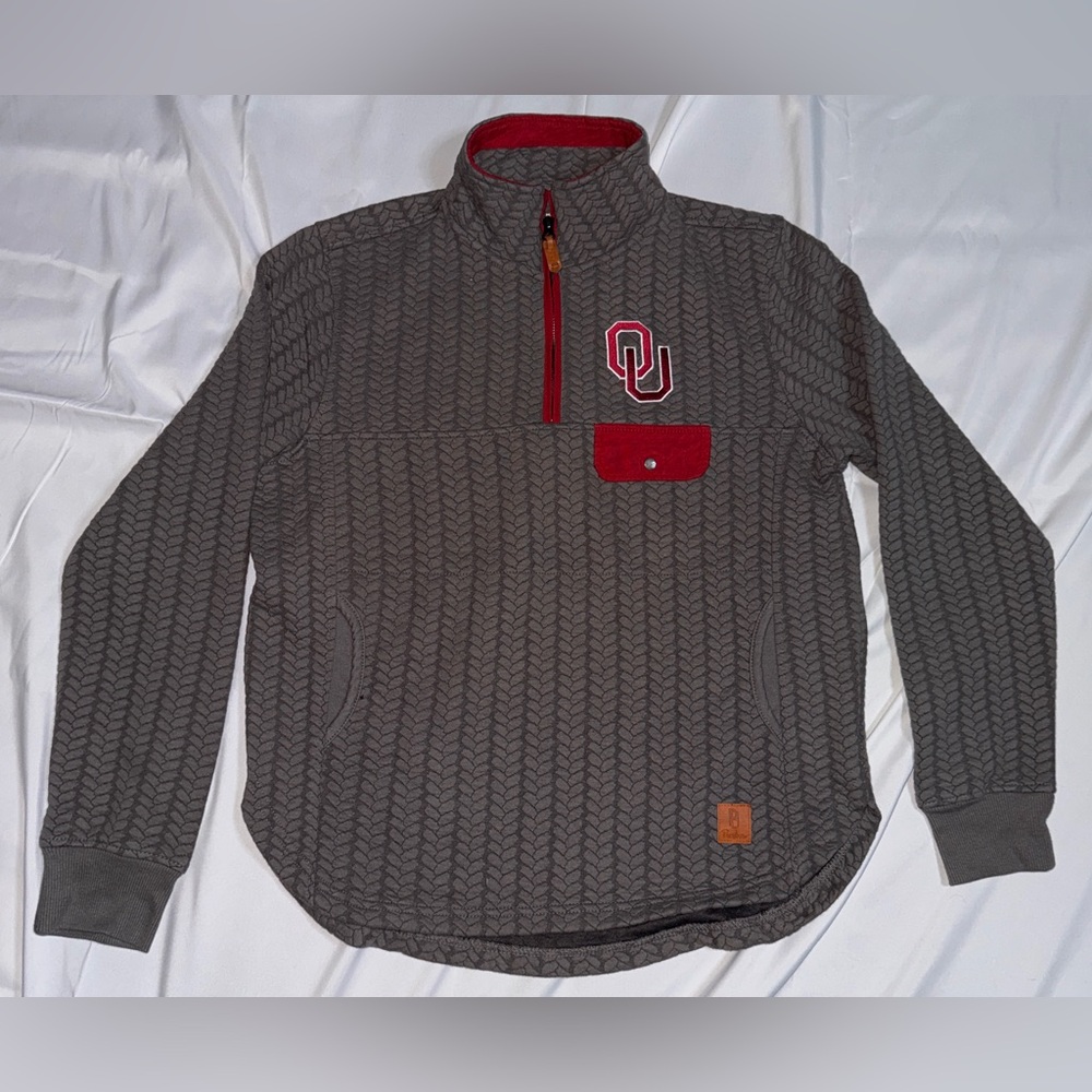 Oklahoma Sooners Magnum Quilted Quarter-Snap Pullover Jacket
